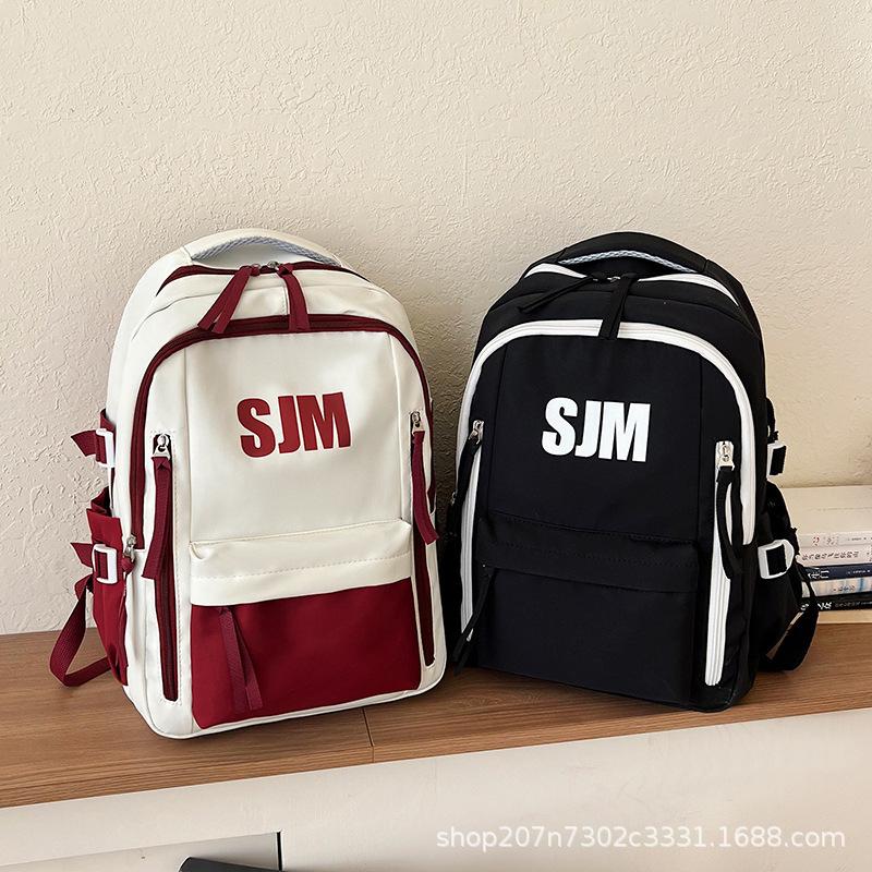 Schoolbag Retro Ins High School Student Backpack High Value Large Capacity Junior High School Student Schoolbag Travel Backpack Wholesale