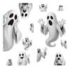 Halloween Decorations Ghost Static Stickers Halloween Horror Atmosphere Arrangement 3D Ghost Glass Stickers