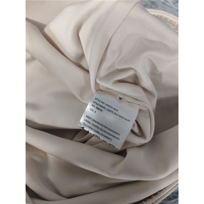 Export Single 2025 New Arrival Stretch Skinny Sheath Fold Split Gas Field Full Open High Waist Skirt Mid-Length Skirt