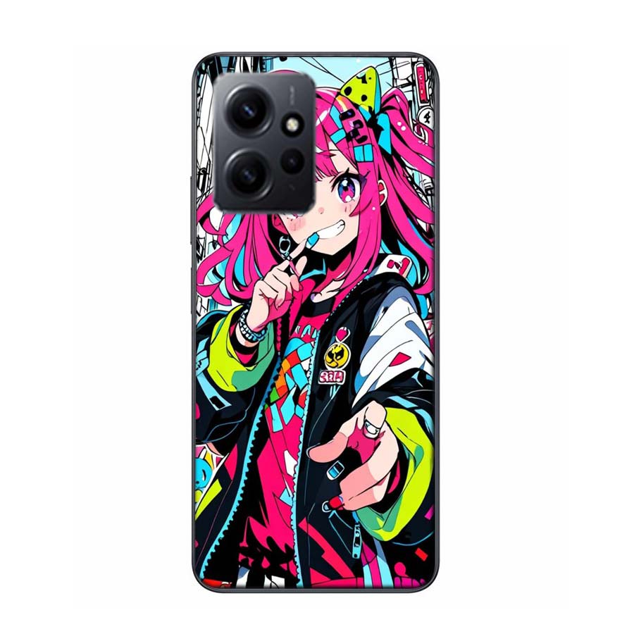 Graffiti Art Colorful Princess Girl Phone Case For Redmi 12 13C 12C 15C 9 10 10C Note 13 Pro Plus 14 15 Pro 9T 9C 9A TPU Soft Co