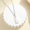 1pc Natural Stone Geometric Shape Pendant Necklace Amethyst Pink Crystal Charm Pendulum Necklace Jewelry Gifts