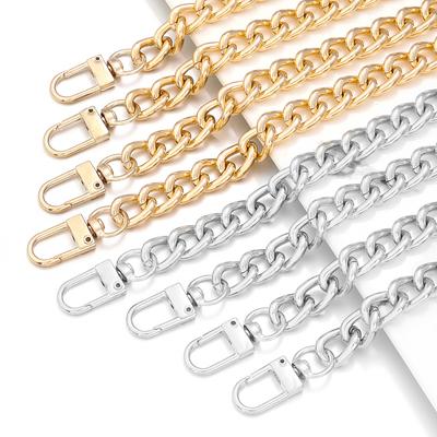 Chaînes de Sacs en Métal Aluminium Couleur Or Argent 40/60/80/100cm Sangle de Rechange pour Sacs Chaîne à Maillons Étendus Accessoires pour Vêtements
