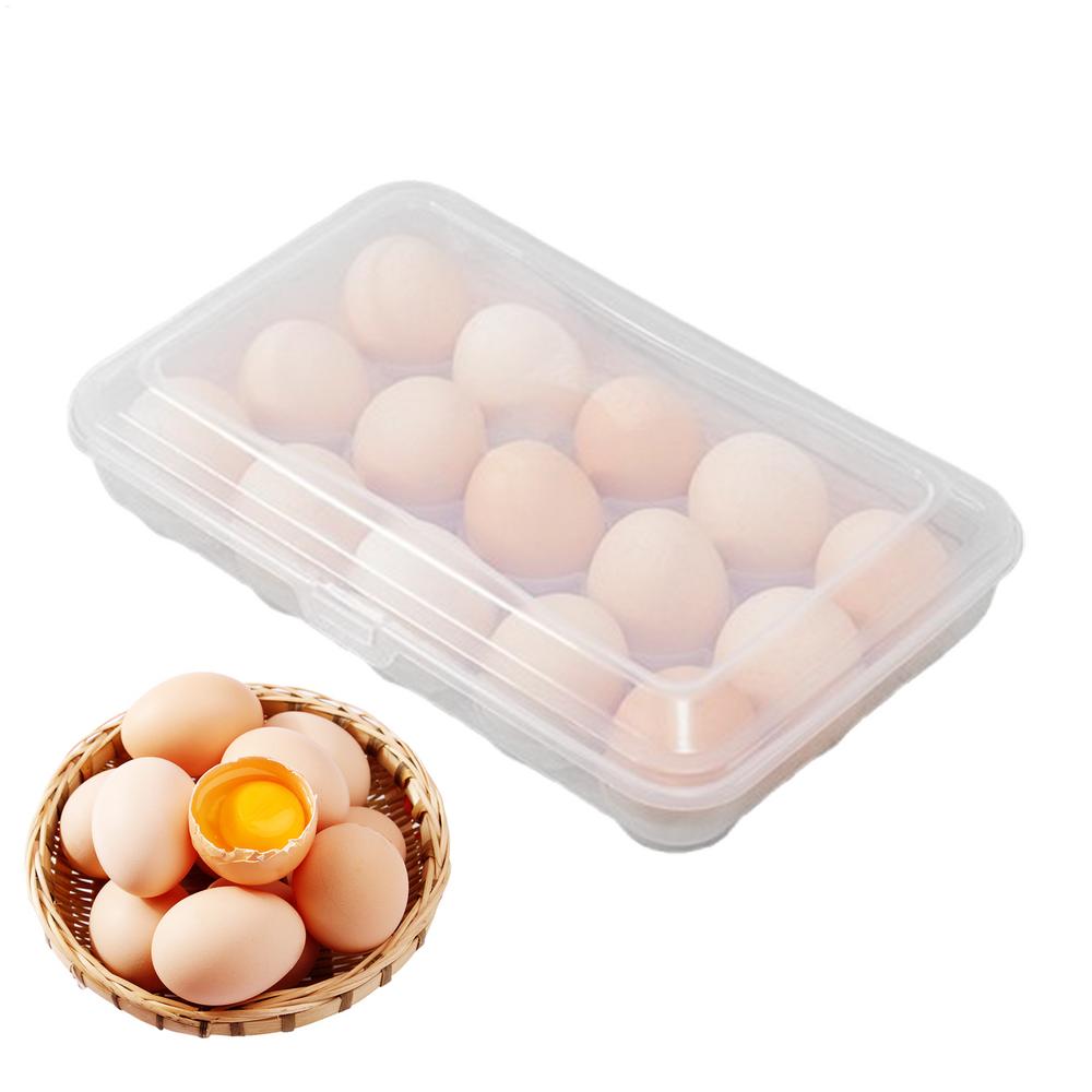 Egg Container For Refrigerator 1015 Grids Stackable Egg Storage Holder With Lid Large Capacity Organizer For Fridge Chicken Egg