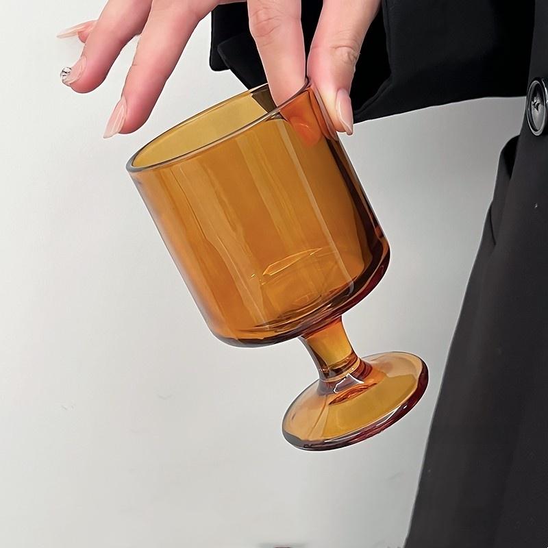 Vintage Creative Goblet, Ins Style, Middle Ancient Glass, European Dessert, Cocktail Cup, Modern, Simple, Household Water Cup