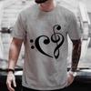 Men Women T-Shirts Summer Harajuku We Heart Music Printed Short Sleeve Tees Couple Streetwear Loose Clothes Y2K Streetwear Tops