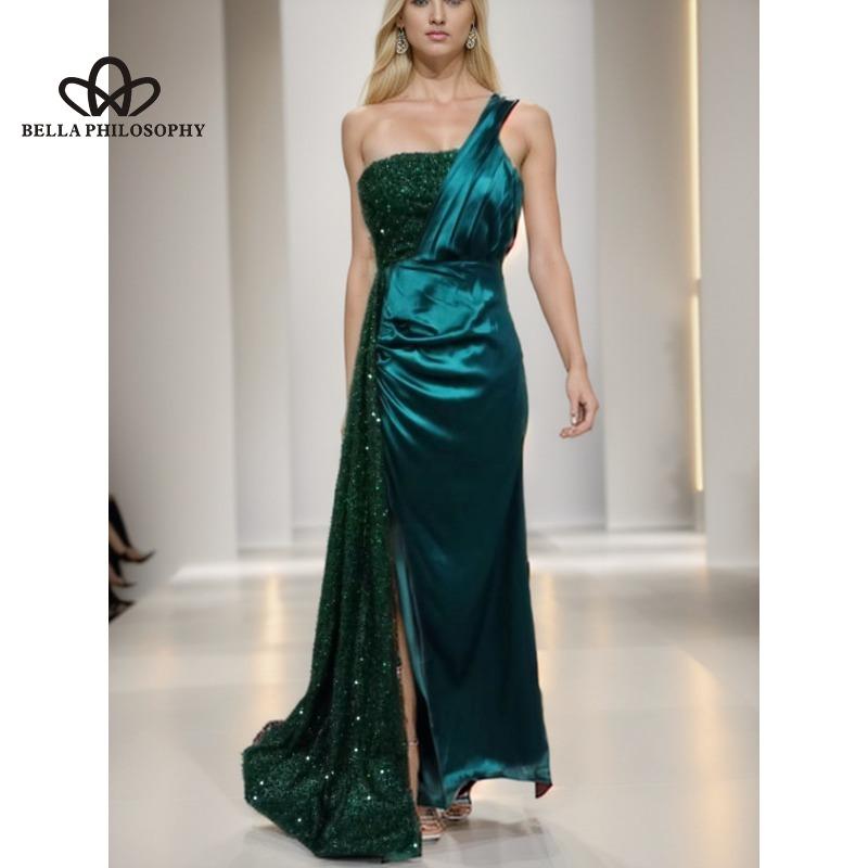European American Women's Light Luxury High-end Sequin Fishtail High-end Banquet Elegant Single Open-shoulder Dress Evening Dress