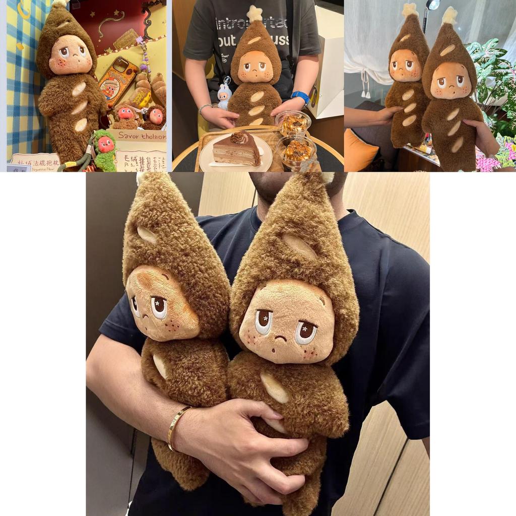 Twinkle Fluffy Plush Toy With Baguette Design For Kids And Teens Gift