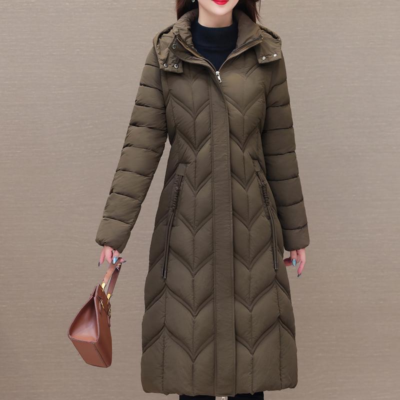 

Элегантные длинные парки для женщин, пальто с капюшоном, толстые теплые зимние пальто для женщин среднего возраста 5XL коричневый