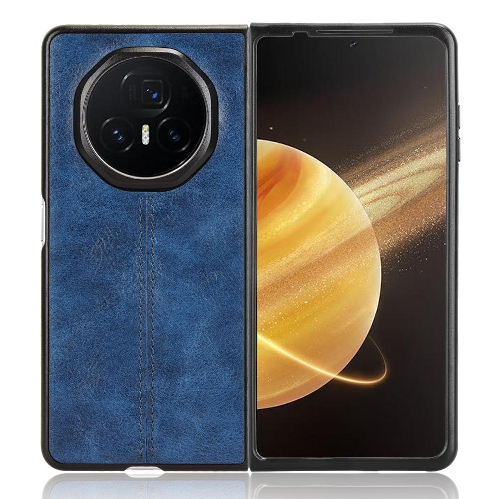 For Honor Magic V3 5G Case Cowhide Texture Leather+PC Phone Cover Stitching Lines