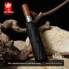 Red Leaf Dual-Use Sun & Rain Umbrella with Solid Wood Handle, Black Glue UV Protection, Large Size for Men & Women