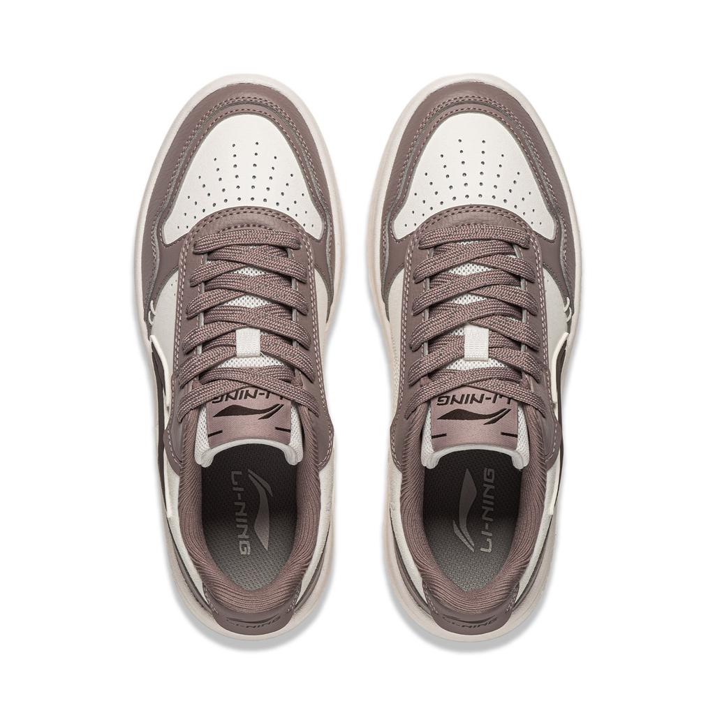 Li Ning Sycee V5 Skateboard Shoes Women's Low Top Mist White/Sand Purple AGCW274-5
