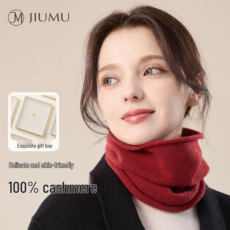 JIUMU 100% Cashmere Neck Warmer Scarf for Women