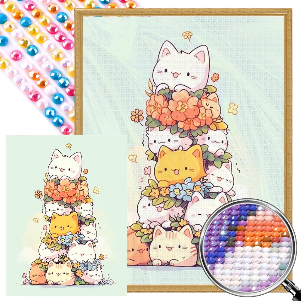 

5D наборы алмазной живописи для взрослых, наборы кошек DIY, полная дрель, хрустальные стразы, искусство и ремесла, художественные краски из драгоценных камней с бриллиантами, домашний декор стен