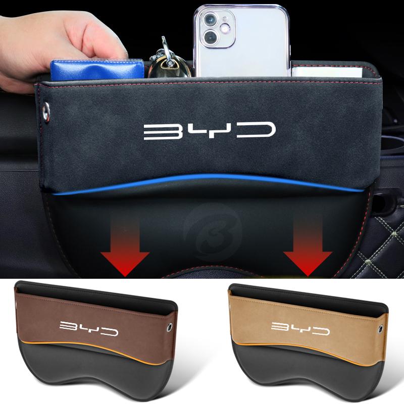 Universal Suede Seat Side Storage Pocket for BYD Atto 3 Han EV Dolphin Song PRO Max Tang DM Yuan Dolphin E2 Qin PLUS Accessories