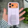 Original Liquid Bracket Folding Candy Color Case For iPhone 17 Air 16 15 14 Plus 13 12 11 Pro Max Plain Shockproof Smooth Cover