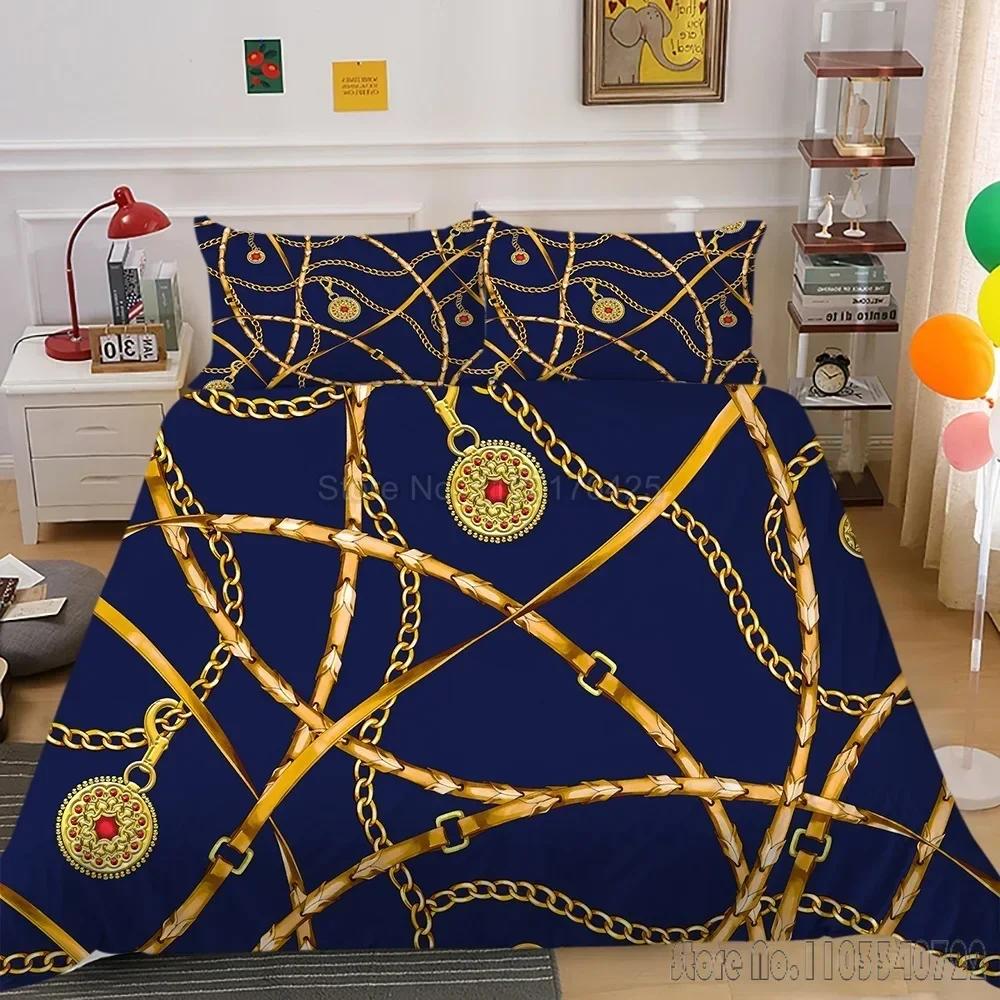 Fashion 3D Digital Luxury Print Duvet Cover Set HD Comforter Cover for Kids Bedding Sets Bedclothes Bedroom Decor