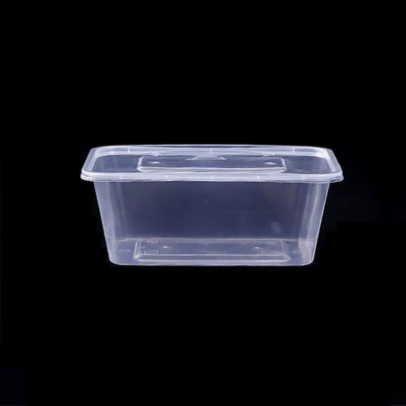 

Pabei Transparent Rectangular Disposable Takeout Food Containers with Lids