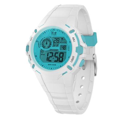 Authorized Distributor Ice Watch Watch Unisex 024003 ICE Digit Explorer White Blue Small Waterproof Stopwatch Alarm Date Day of the Week GMT