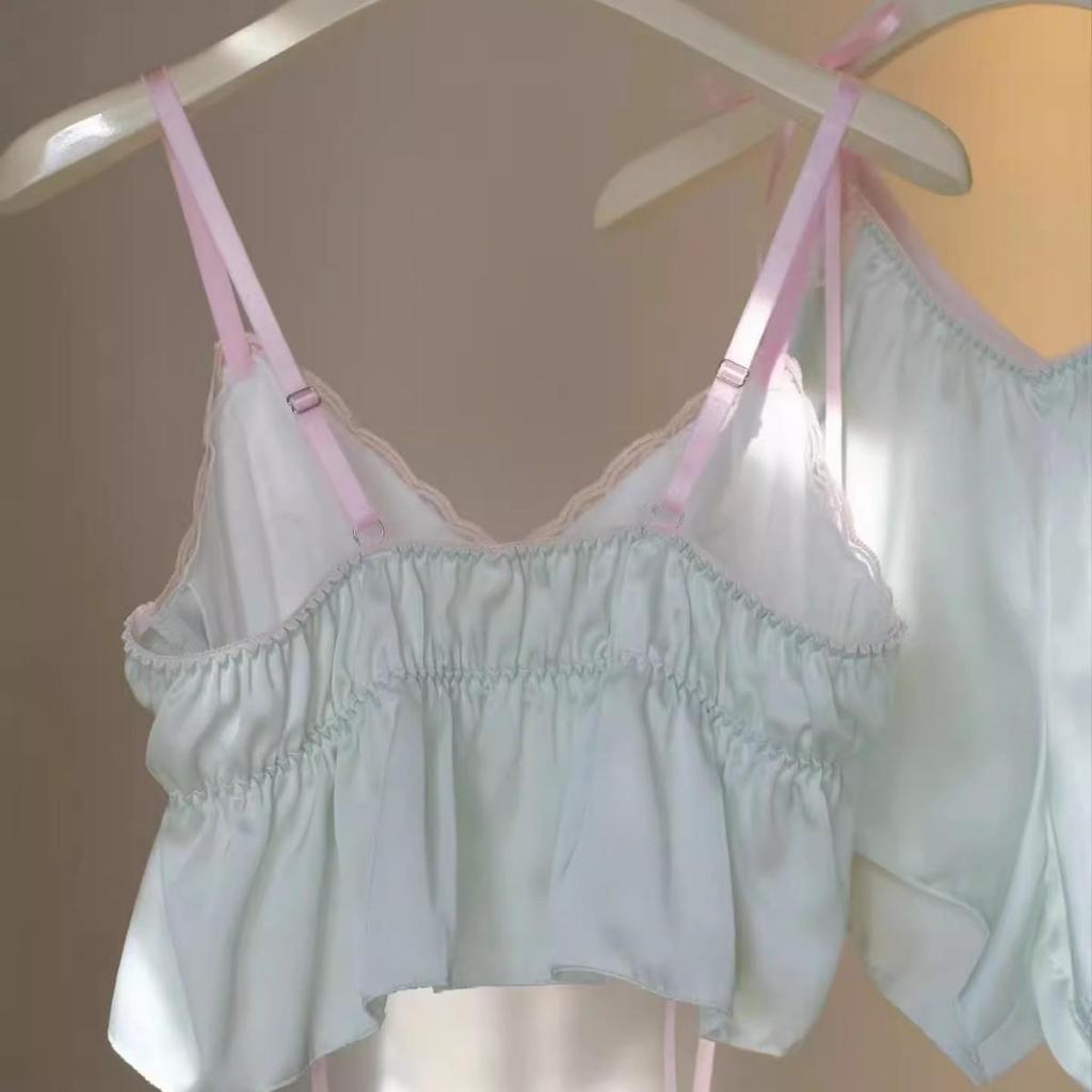 Emotional Lingerie: Fun & Sexy Japanese-Style Bow Camisole and Pajama Set