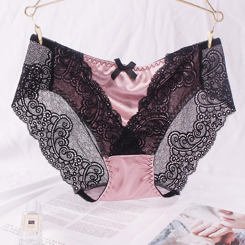 Sexy Ladies Transparent Lace Panties Big Size Cotton Hollow Breathable Quality