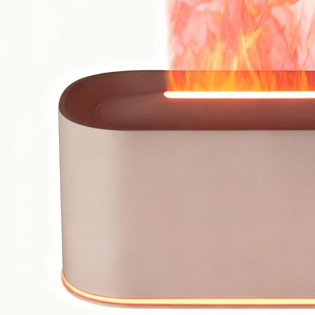 Flame Diffuser 220ml Scent Device With 7-Color Lights Fireplace Aromatherapy Diffuser For Homeowners Apartment Living Room
