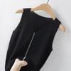 Black Tank Tops Women 2025 Summer Sleeveless V-Neck White Knitted Tank Tops Camis Women Tops JJ311