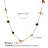 Colorful gravel boho style necklace bracelet irregular jewelry set for women