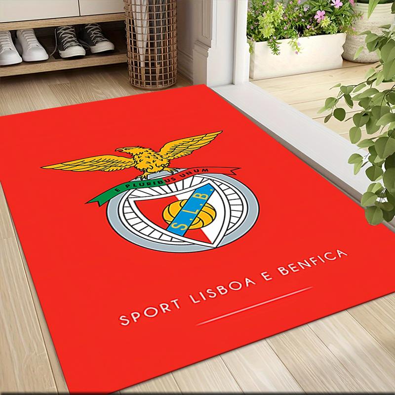 1Pc Benfica Football Crest Carpet Rug Customizable Soft Washable Antislip Home Living Room Sofa Mats Personalized Rug 0917220