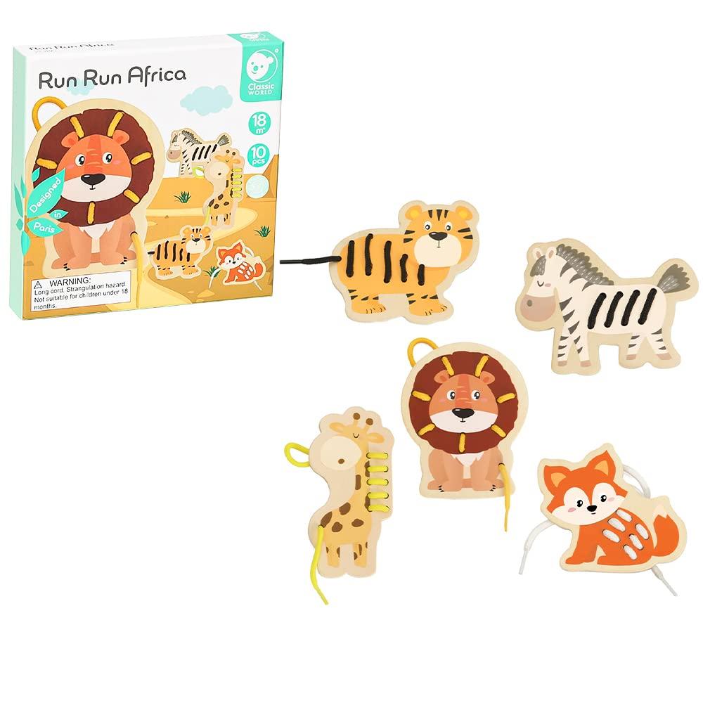 

Классический WORLD Классический World Run Run Africa Игрушка-шнурок Развивающая игрушка для детей 2 лет Fingertips Развивающий подарок для детей 3 лет (CL20116)