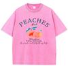 Peaches Attention Very Delicious Letter Men T Shirt Fashion Soft Tee Shirts Sport Casual Short Sleeve Breathable Loose Tops