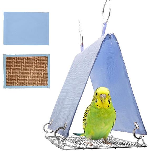 Bird Nest with Removable Pad, Parrot Hammock for Cockatiels Conures - Hanging Cage Bed Tent Waterproof, Chew-Proof, Easy Clean & Anti-Sag Design for