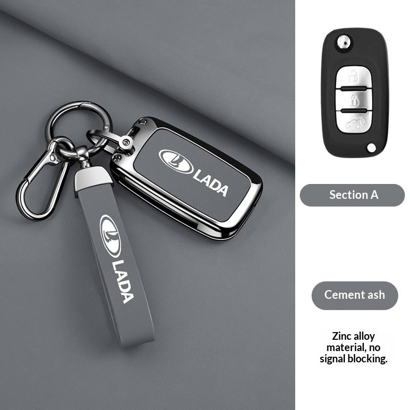 Zinc Alloy Leather Car Key Case Key Case LADA Vesta Granta XRay Kalina Priora Sedan Sport Key Case Folding Key Car Key Case