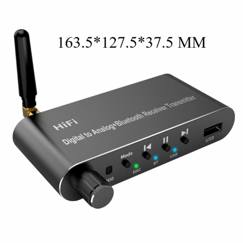 4 in 1 Digital to Analog Audio Converter with Bluetooth 5.1 Receiver with Remote Digital Optical to 3.5 mm Aluminium Alloy