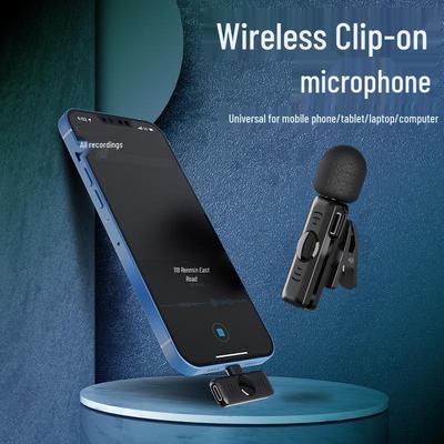 2.4G Dual Lavalier Microphone for Mobile & Outdoor Streaming with Noise Reduction & Monitoring