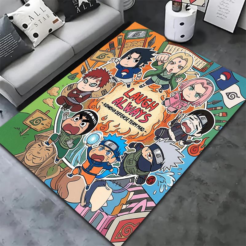 Naruto Team Celebration Carpet Rug For Living Room Bedroom Home Sofa Decoration,kids Play Nonslip Floor Mat