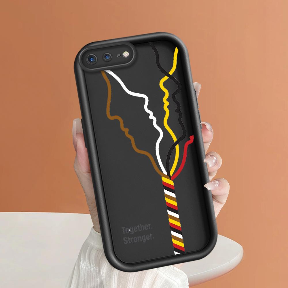 Kreative farbige Seilmuster Quadratische Leiter Silikon Handyhülle für iPhone Samsung Galaxy Xiaomi Redmi POCO HUAWEI Honor Stoßfeste Gummiabdeckung