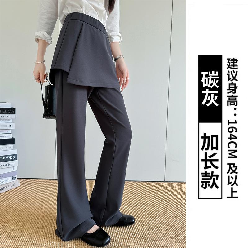 

Высококачественные поддельные двухслойные брюки-кюлоты микро-клеш женские весенне-осенние новые тонкие широкие спортивные штаны повседневные узкие спортивные штаны XL