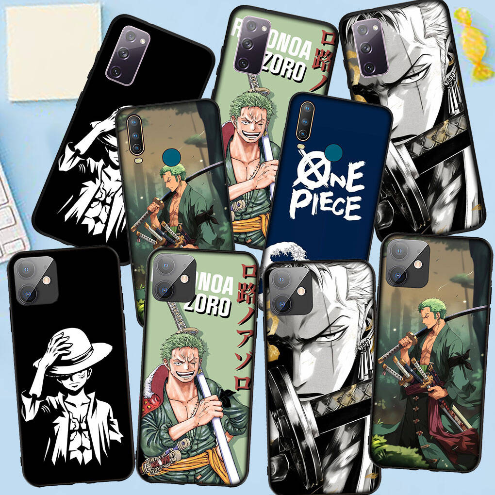 Phone Case for Samsung Galaxy S25 S23 S24 Ultra FE Plus A05 A06 A15 A16 A36 A37 A35 A54 A55 A56 A57 A25 A26 A53 A17 One Pieces Cute Roronoa Zoro Cover