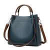 Simple Generous Solid Color Women's Handbags New Style Large Capacity Ladies Bucket Bag High End PU Leather Single Shoulder Bag for Mother's Day Gifts