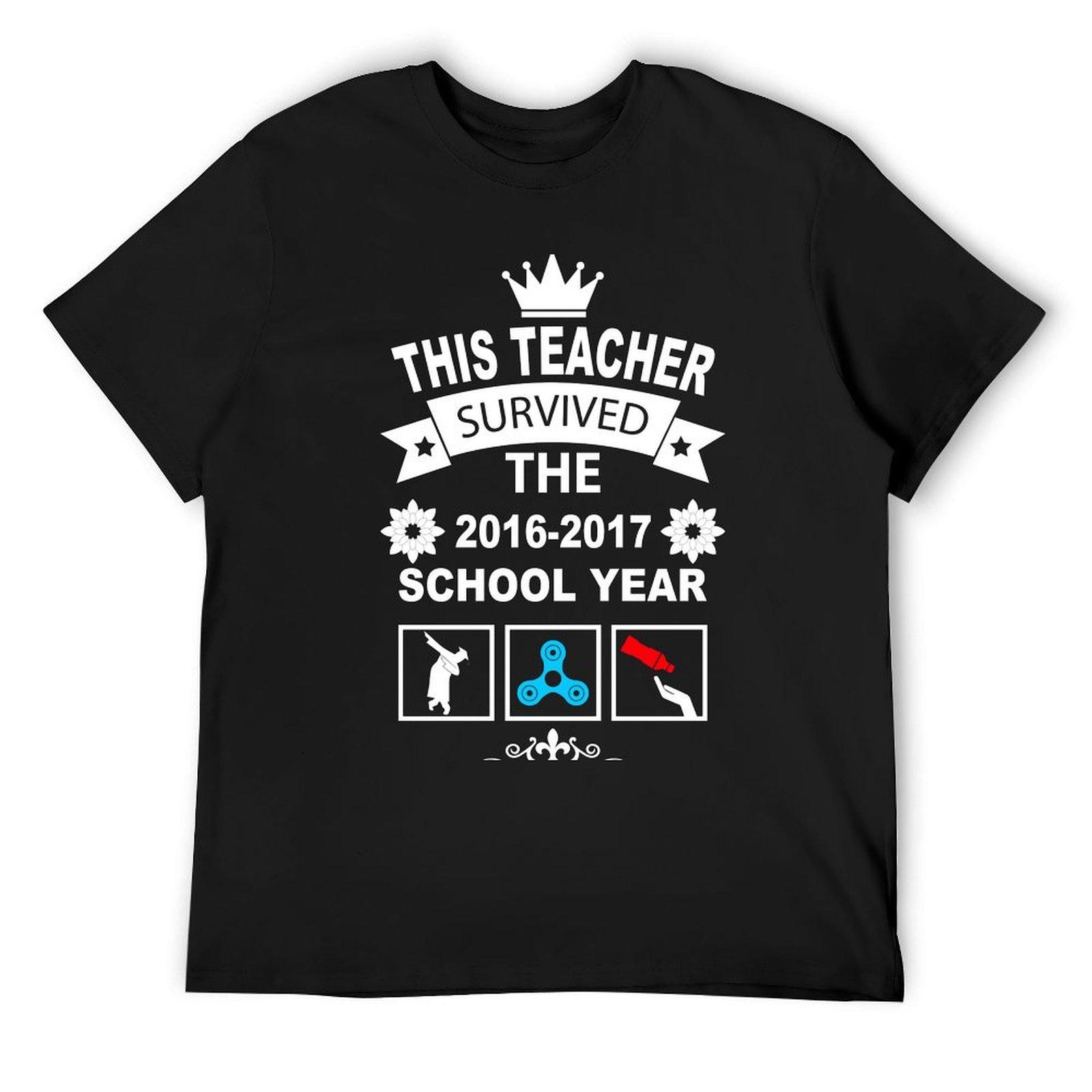 

This teacher survived the 2016-2017 school year Tshirt T-Shirt oversized t shirt cute clothes oversized graphic tee mens fashion 4XL