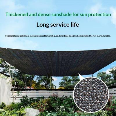 Schwarzes Hochdichtes Sonnenschutznetz UV-beständiges atmungsaktives Sonnenblocktuch für Hausgarten Blumenpflanzenabdeckung