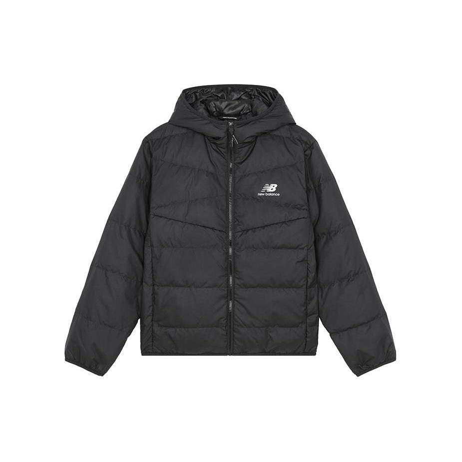 New Balance Logo Casual Down Jacket Asia Sizing 'Black' Men's AMJ13338-BK