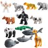 Mini Assembly Building Blocks Model Crocodile Shark Orangutan Decoration Blocks For Children Plastic Material