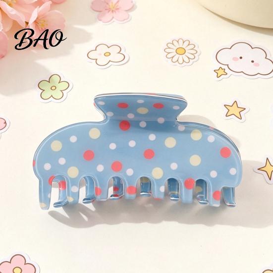 Versatile Hair Claw for Ponytail Colorful Polka Dot Clip Women, Sweet Macaron Style Non-slip Shark Half Up Bun Clips Gripper Thick Hair, Lightweight