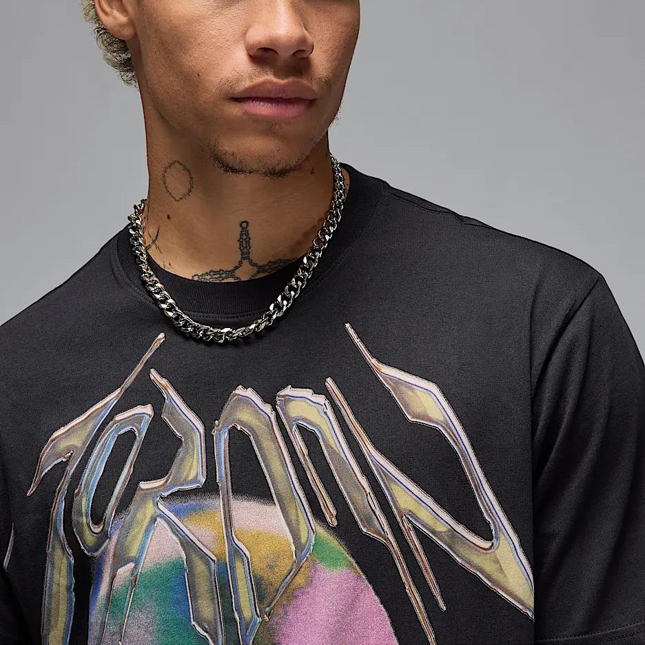 Jordan Crew Neck Casual Comfortable Short Sleeve T-Shirt Men Tops Black White HJ2348-010