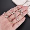 5/10pcs Lobster Clasp Key Ring Keychain C Shape Clasps Connector Hook For DIY Zircon Making Finding Key Chain Accessories