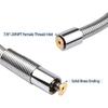 COOLWEST 38 Inch Flexible Stainless Steel Hose Replacement Kit for All Brand Commercial Pre-Rinse Kitchen Sink Faucet (96CM 38")