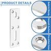 Heavy Duty Straight Steel Flat Bracket 2Pcs Metal Mending Plate Reinforcement Repair Plate with Screws for Furniture Fixing