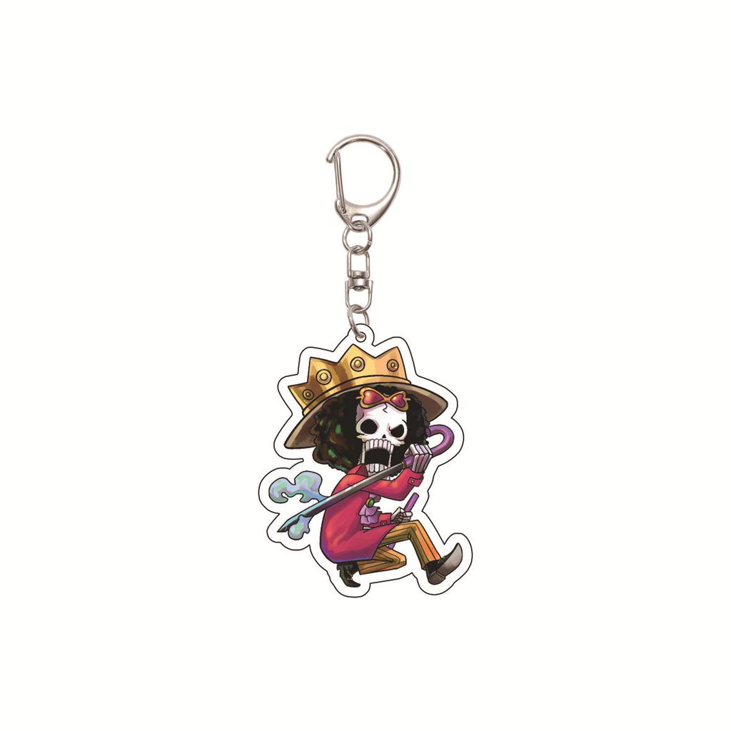 One Piece 5.5CM Acrylic Keychain, Anime Keychain, Luffy, Zoro Cartoon One Piece Bag Keychain