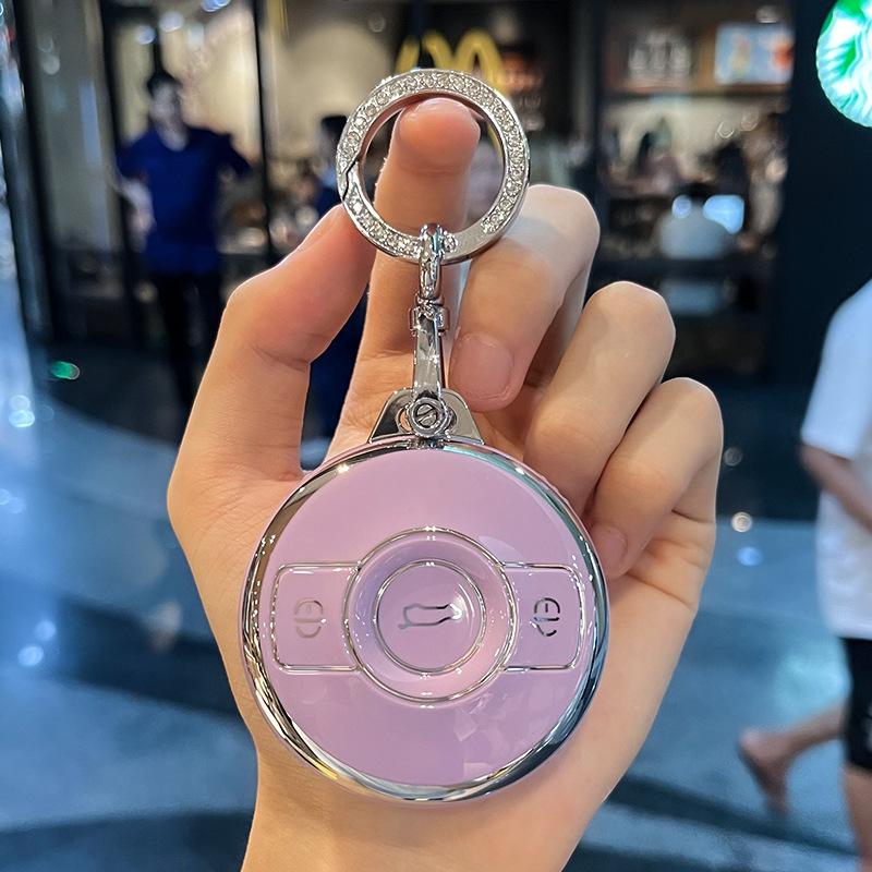 AABGZ1 New TPU Car Key Case Cover Shell Bag for Mercedes Benz Smart Fortwo 1 BRABUS 1 Benz SMART 2022 2023 Auto Keychain Accessories